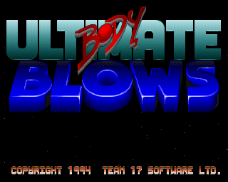 Ultimate Body Blows title screen for Amiga CD32